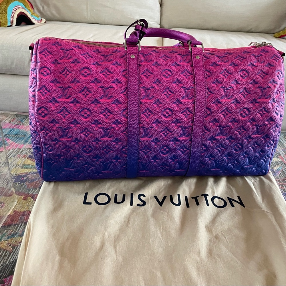 Louis Vuitton Keepall 50b Taurillon Illusion leather Virgil Abloh summer 22